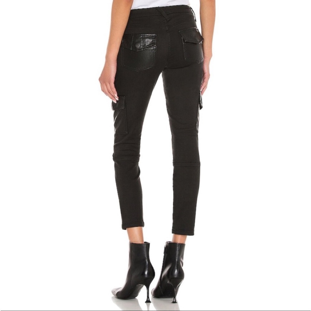 NWT Joie Okana B Cropped Cargo Skinny Ankle Pant Caviar Black 28